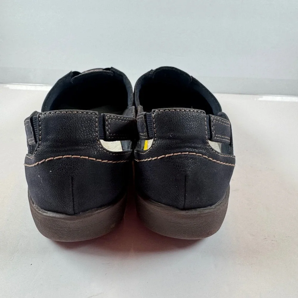Clarks Cloudsteppers Navy Blue Slip On Loafers Womens 8.5 M Cushion Soft 23535 - Picture 4 of 9